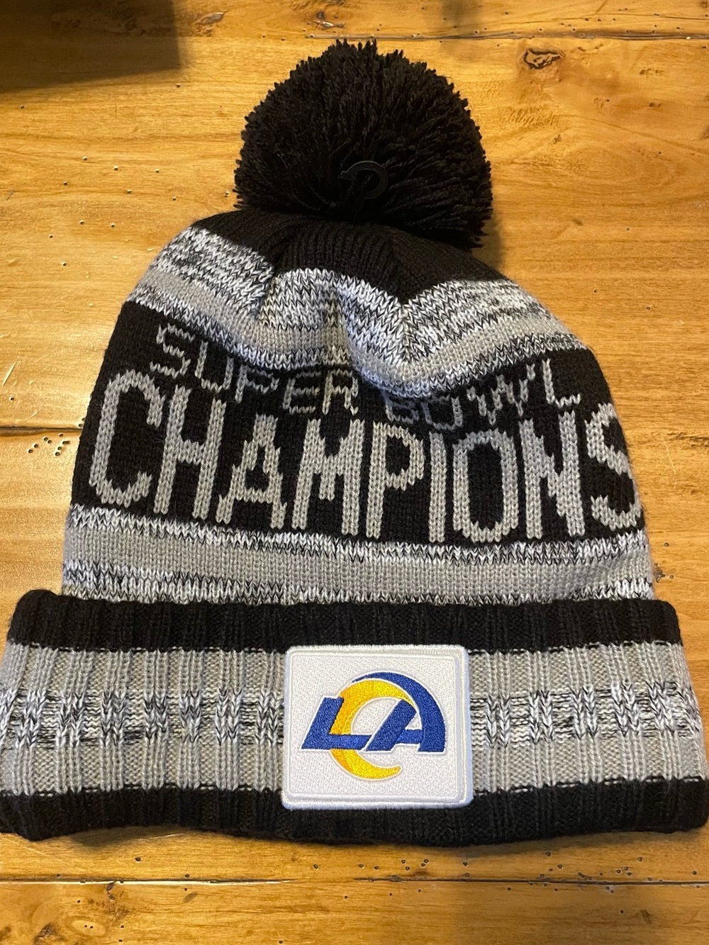 Rams Super Bowl LVI NFL Pom Knit Beanie